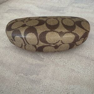 Coach Brown and Tan Sunglasses Case